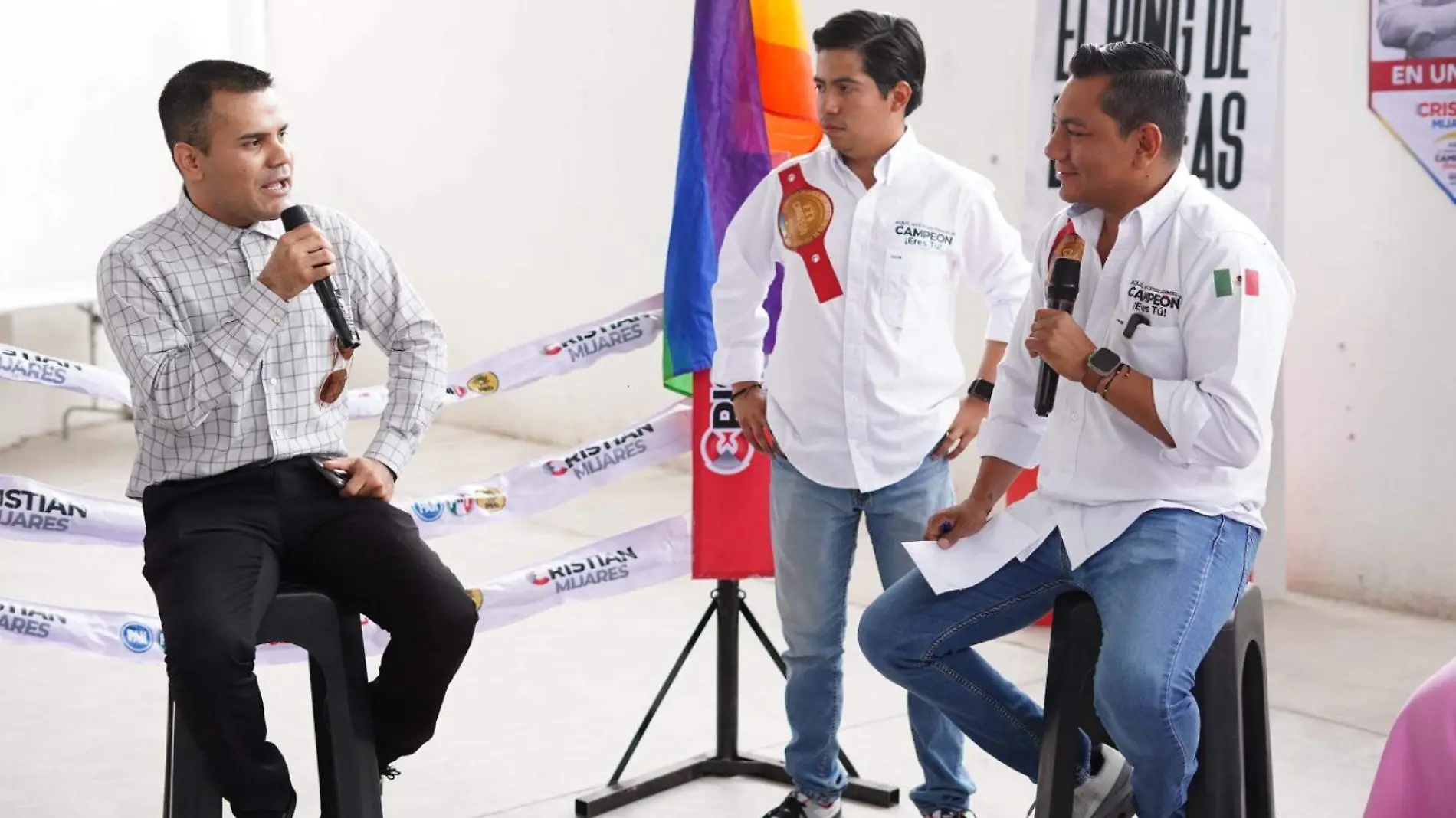 Comunidad LGBTIQ+ participa en el ring de las ideas con Mijares